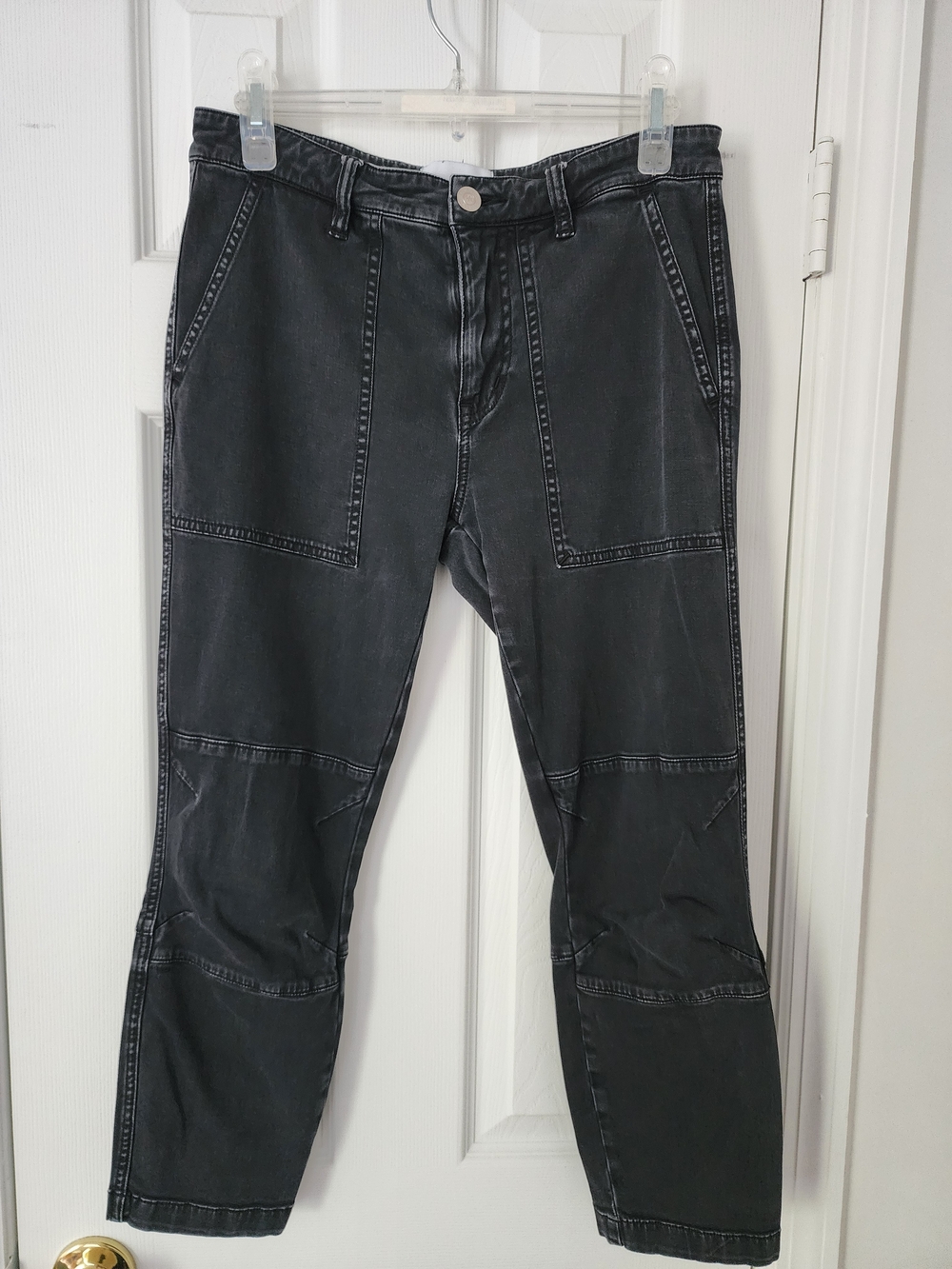Current/Elliott Black Washed Relaxed Jeans